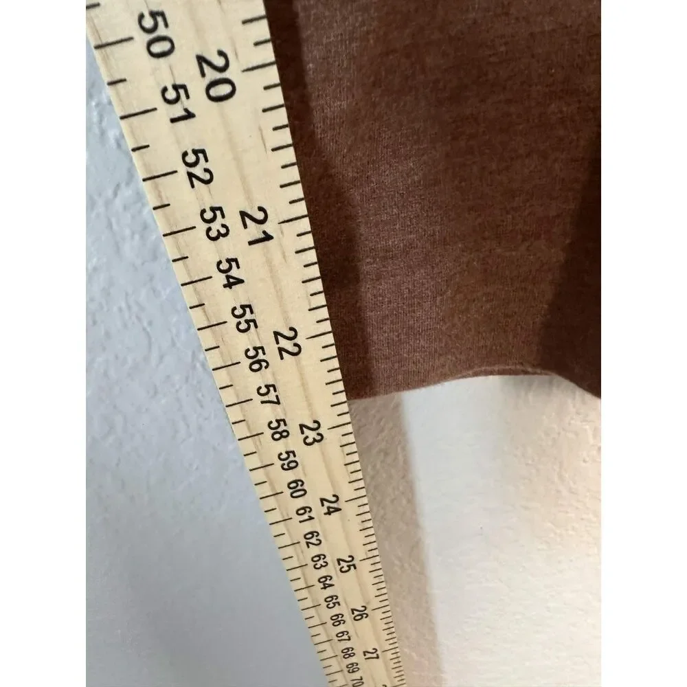 Everlane The Dream Pant Medium Brown Knit Pintuck Tapered Elastic Waist Stretch